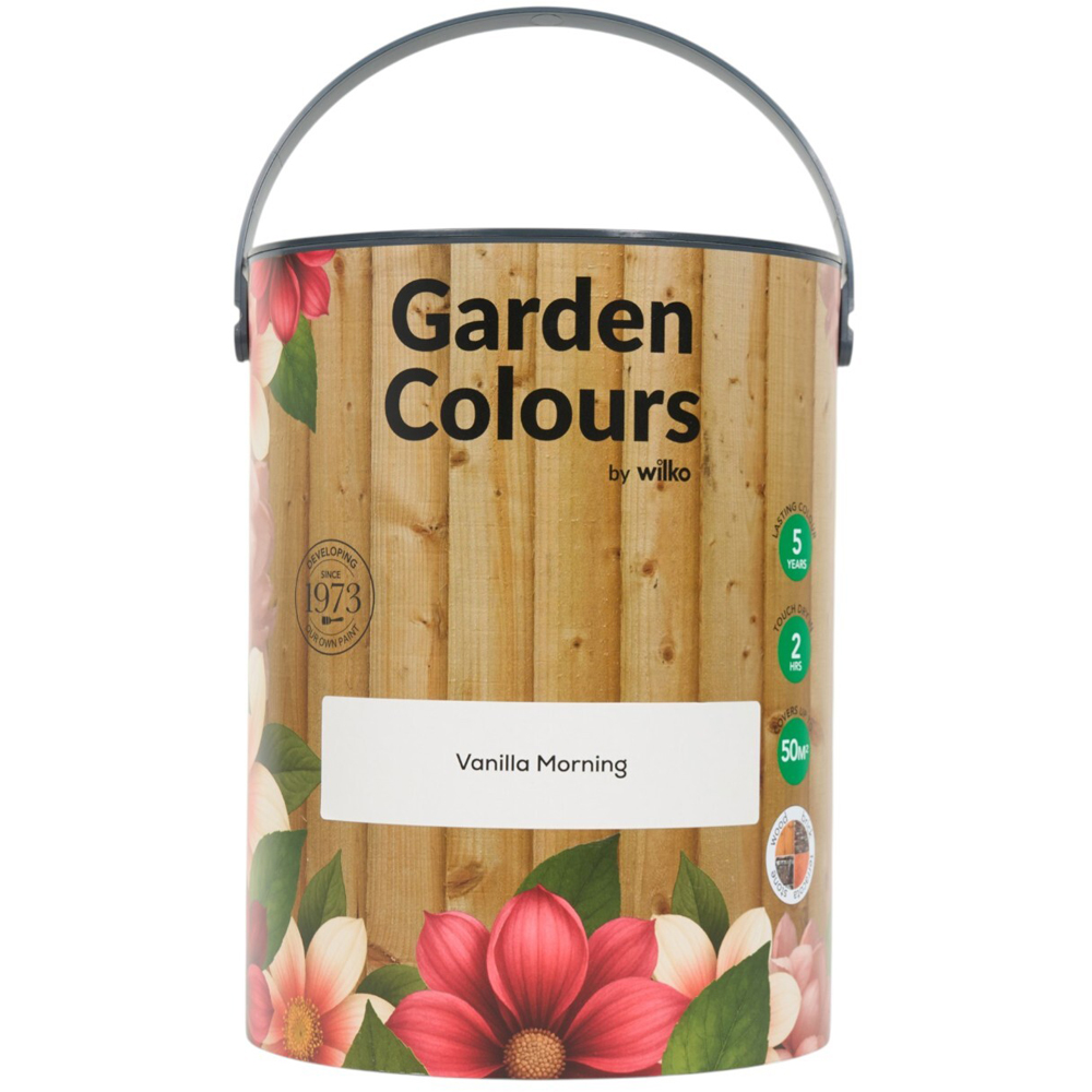 Wilko Garden Colours Vanilla Morning Wood Paint 5L Image 12