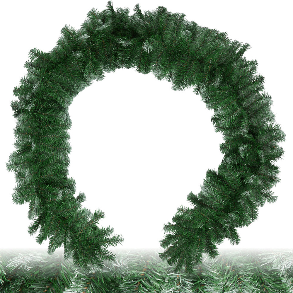 tectake Frosted Tips Artificial Christmas Garland 2.7m Image 2
