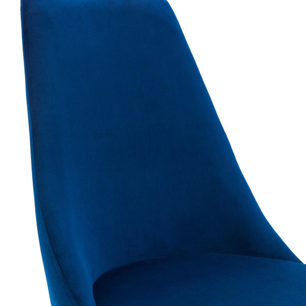 Julian Bowen Vittoria Cantilever Set of 2 Blue Dining Chairs Image 6