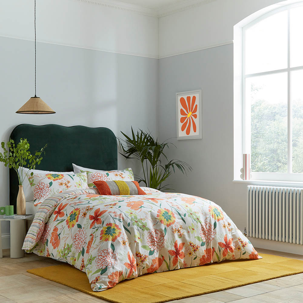 Helena Springfield Bella Super King Size Mango Duvet Set Image 6