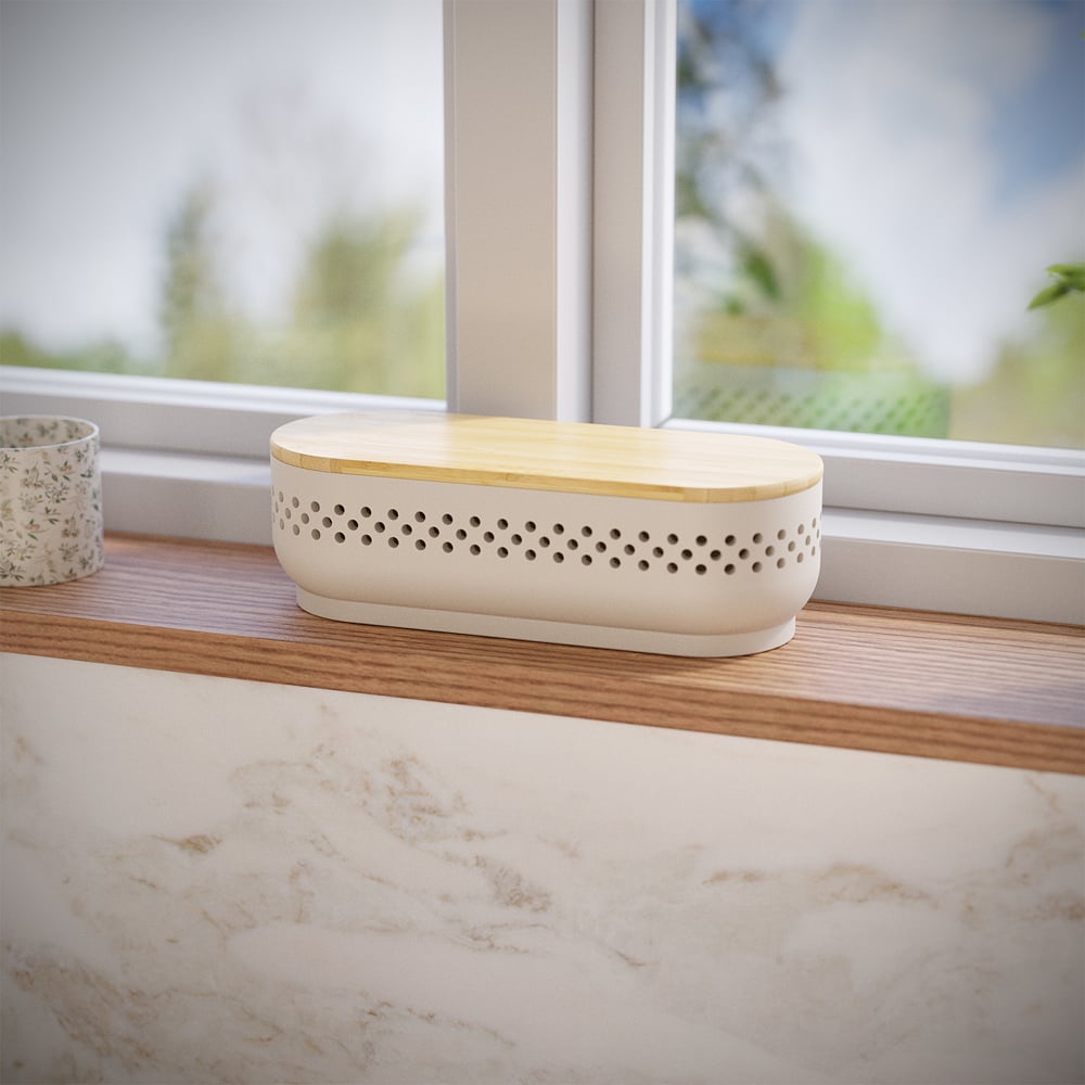 Refillable Latte Slim Moisture Absorber with Bamboo Lid Image 2