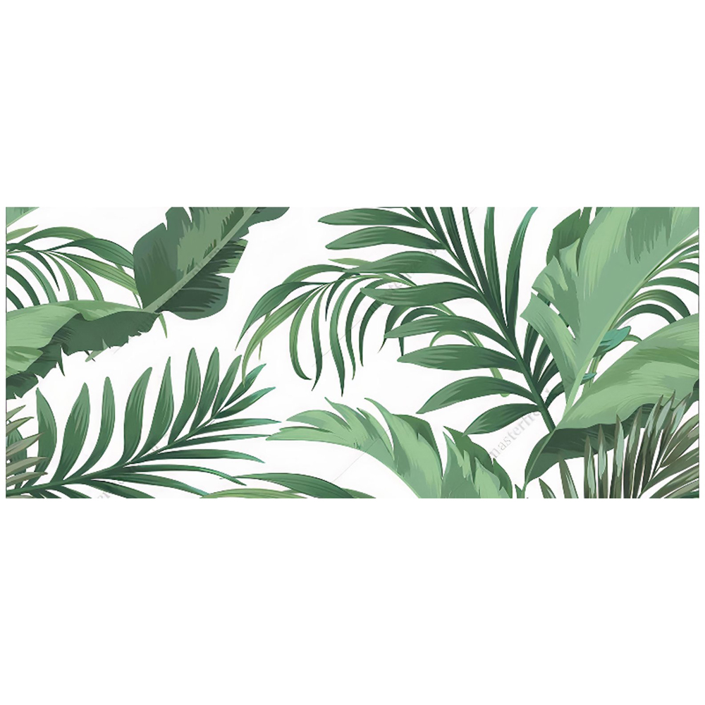 Warren Reed Designer Tropical Leaves Glass Bathroom Splashback 25 x 60cm Image 2