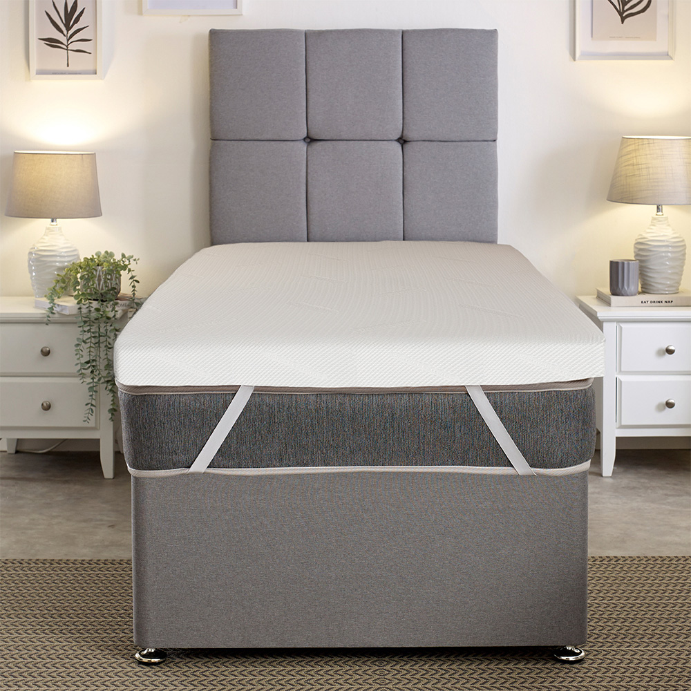 Starlight Beds European Small Single Memory Foam Warmer Mattress Topper 2 inch Image 2
