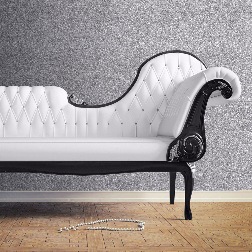 Muriva Sparkle Silver Wallpaper Image 3