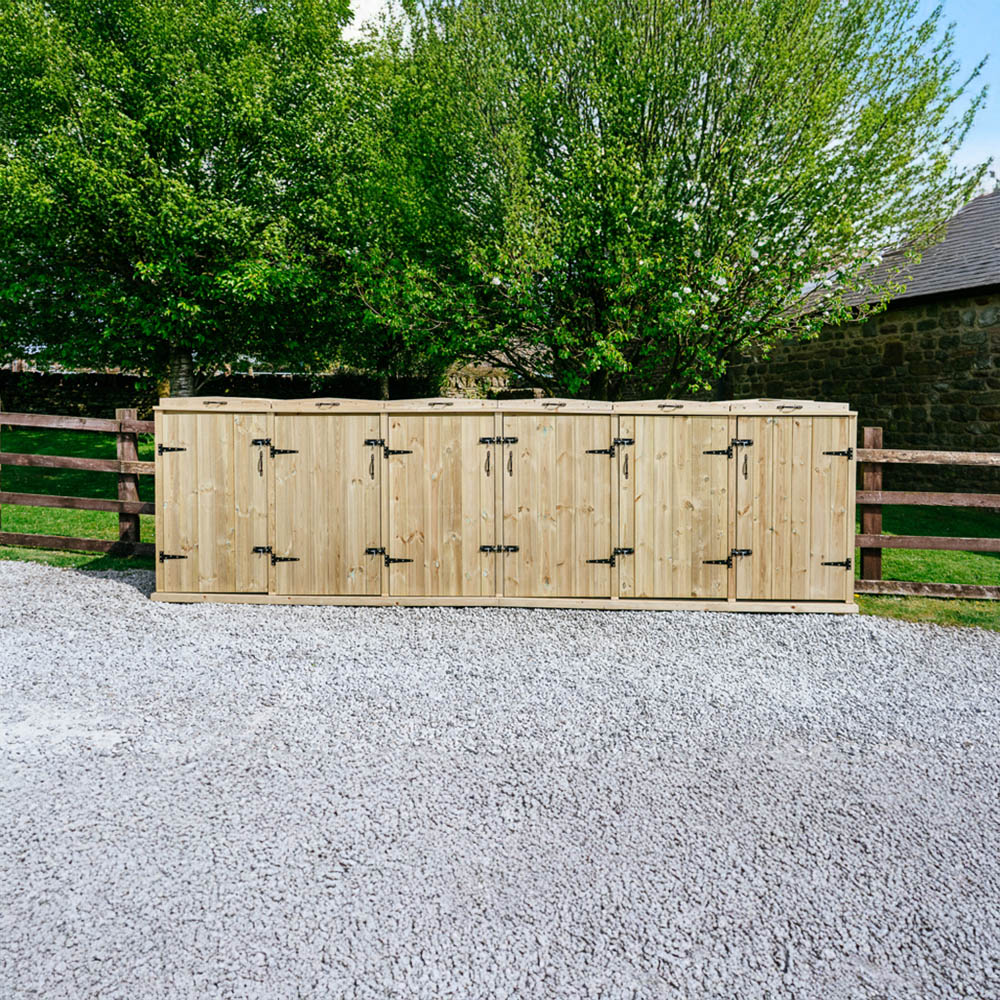 The Garden Village Chatburn 240L Sextet Wheelie Bin Shed Image 5
