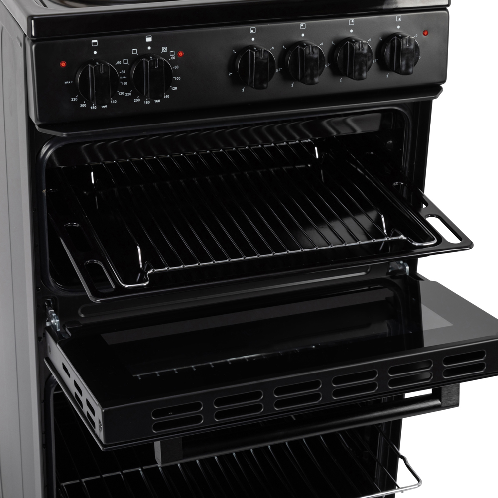 Willow Appliances WE50TSB Black Twin Cavity 31L and 62L Double Oven Electric Cooker with 4 Burner Image 7