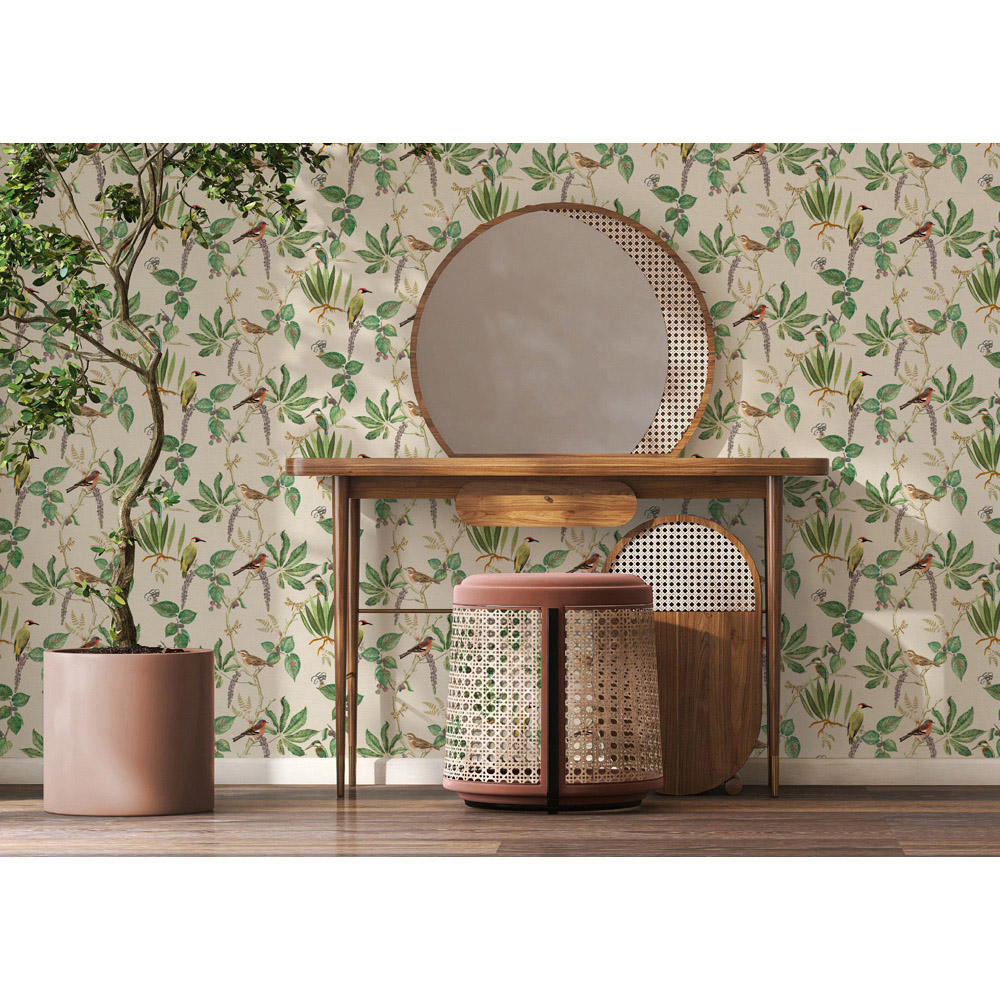 Esselle Home Hill Top Garden Cotton and Green Wallpaper Image 5