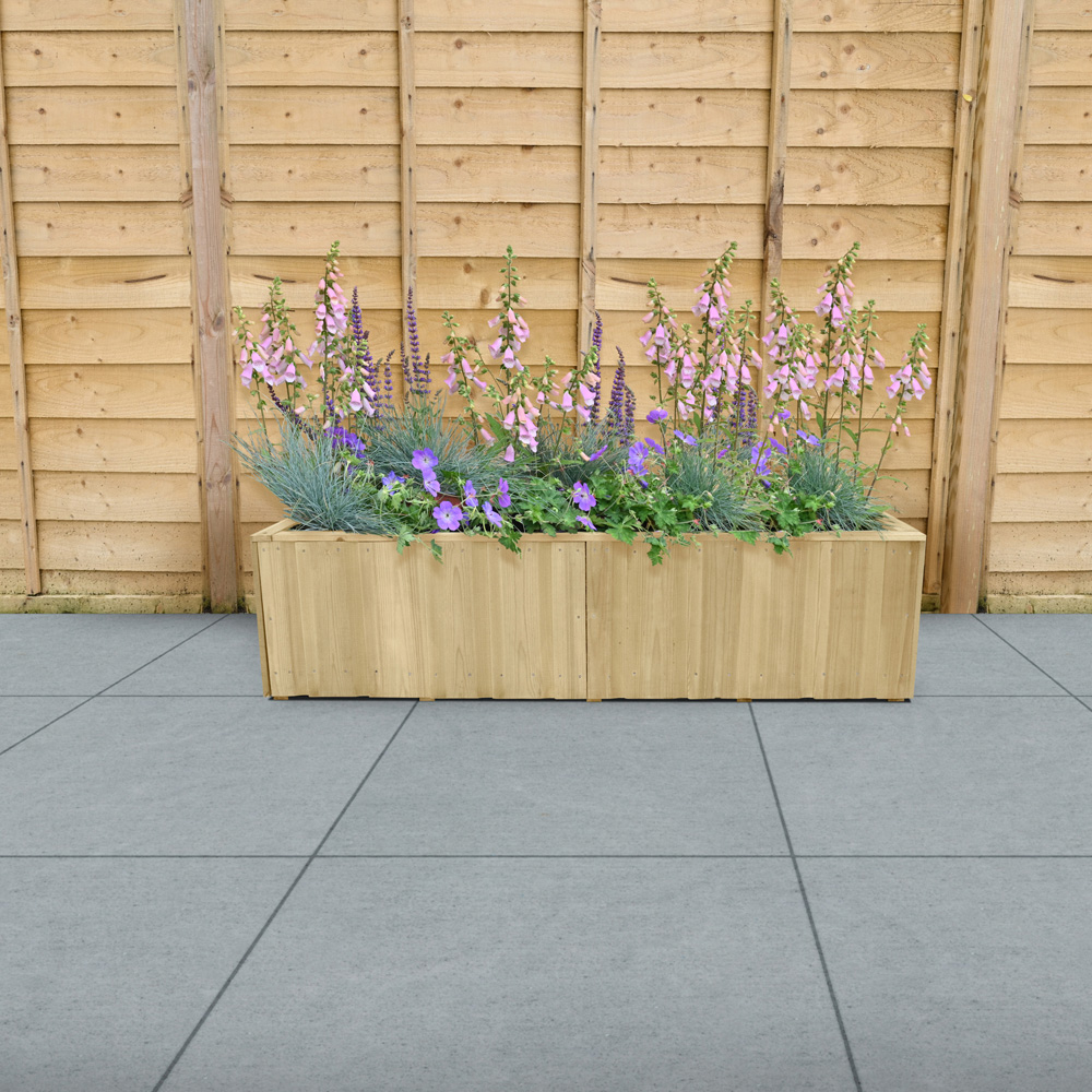 Forest Garden Low Level Rectangular Lapline Planter 1 x 3.9ft Image 3