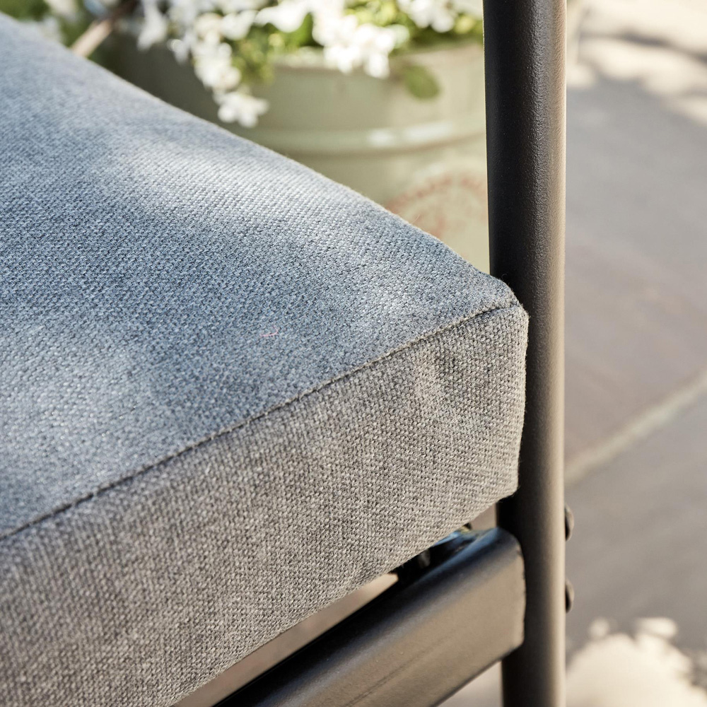 Home Source Cove 4 Seater Black Metal Garden Lounge Set Image 3