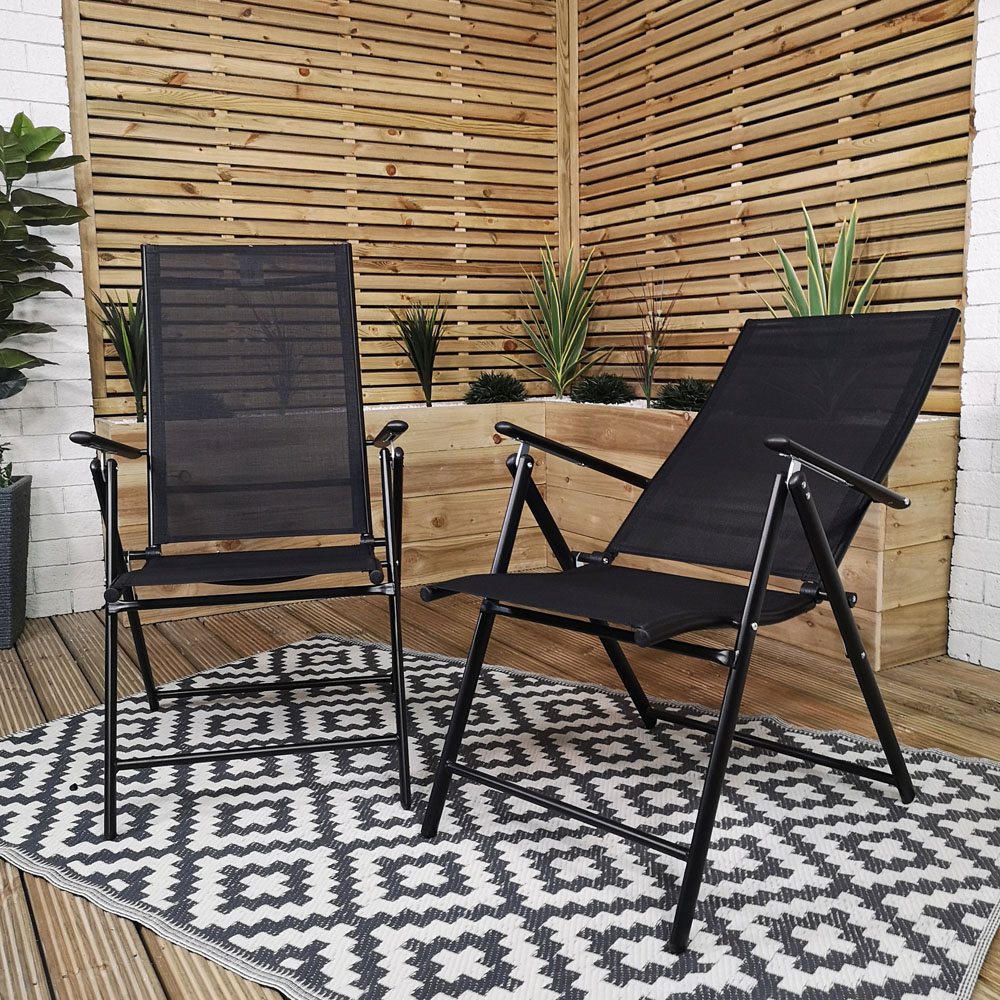 Samuel Alexander 6 Seater Rectangular Outdoor Dining Set with Beige Banana Parasol and Base Image 3