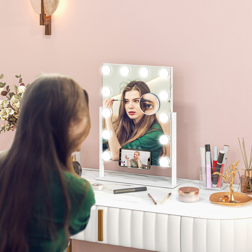 Portland Hollywood LED Lighted Vanity Mirror with USB Port Image 2