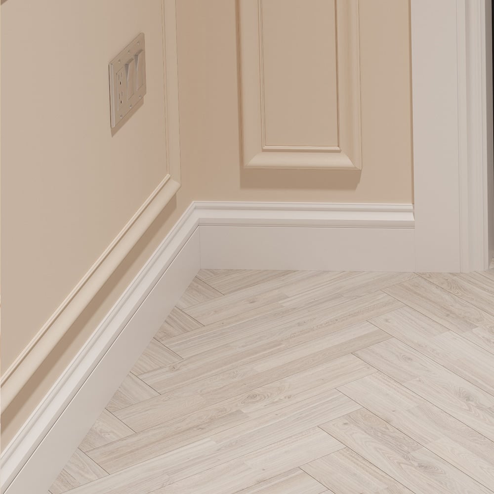 National Skirting White Paris Primed Skirting Board 18mm 95 x 4200mm Image 2
