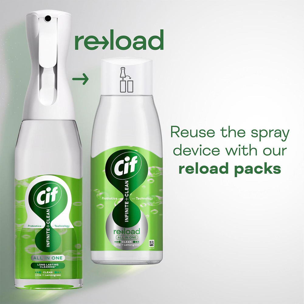 Cif Infinite Clean All in One Lime and Lemongrass Cleaner Spray 590ml 6 Pack  Image 7