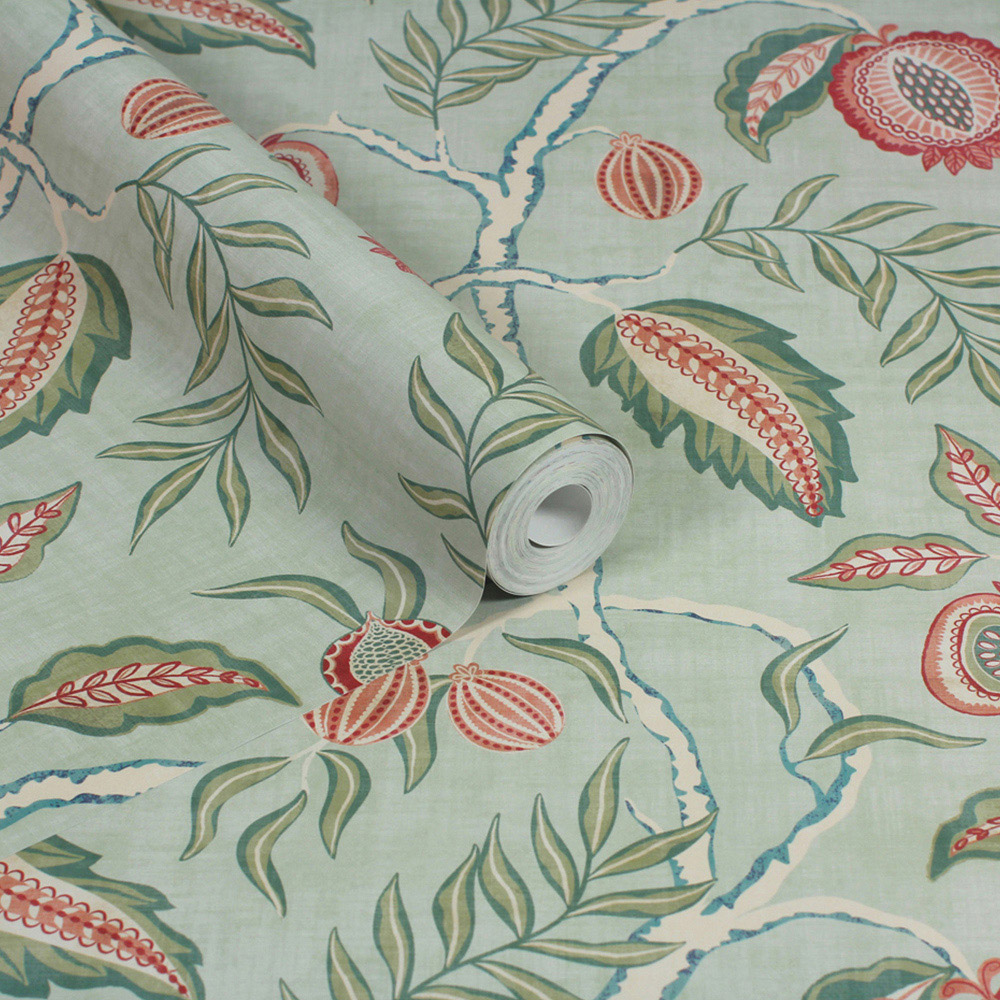 Esselle Home Fruits of Paradise Soft Green Wallpaper Image 2