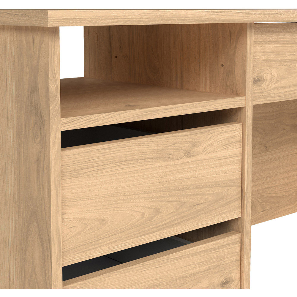 Florence Function Plus 4 Drawer Desk Jackson Hickory Oak Image 7