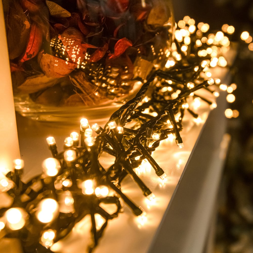 The Christmas Centre 960 Warm White LED Multifunction Green Cable String Light 82m Image 3