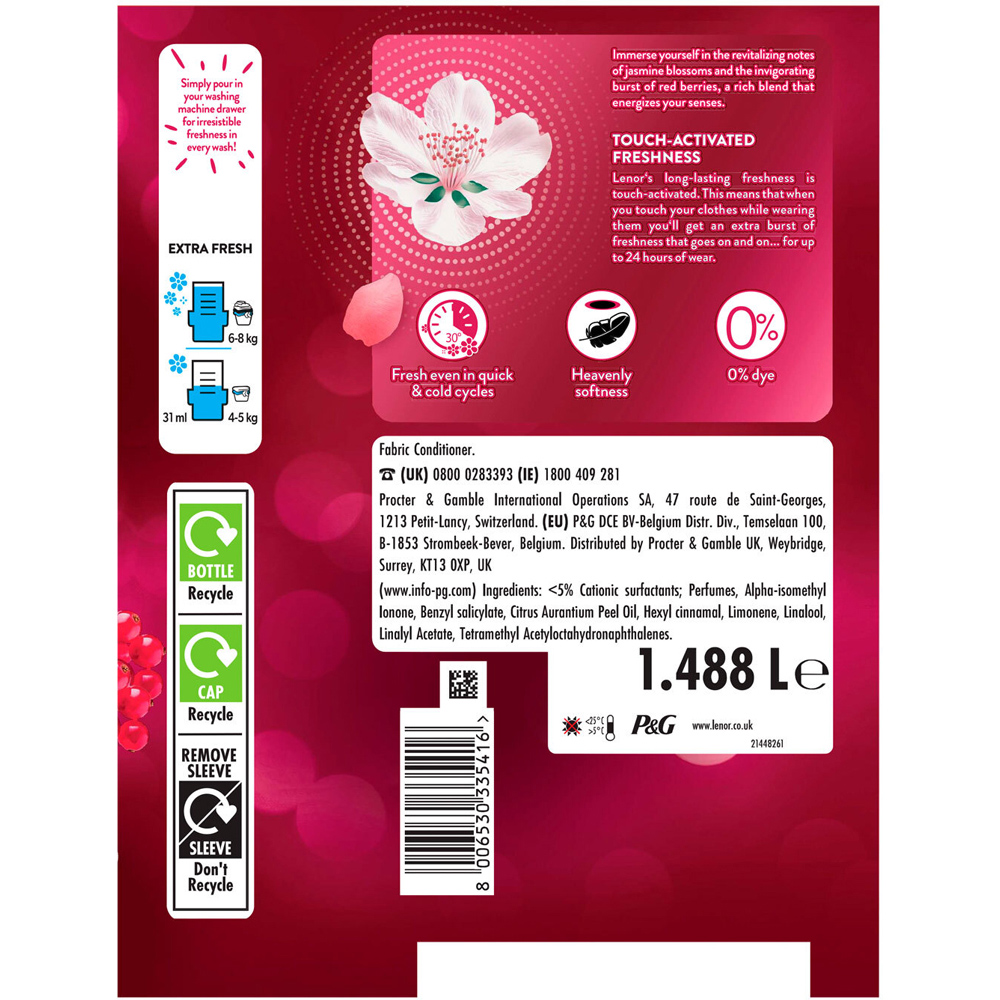 Lenor Touch Activated Freshness Fabric Conditioner Image 9