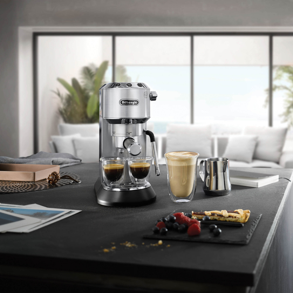 De'Longhi Dedica Arte DL0885 Silver Manual Coffee Machine Image 2