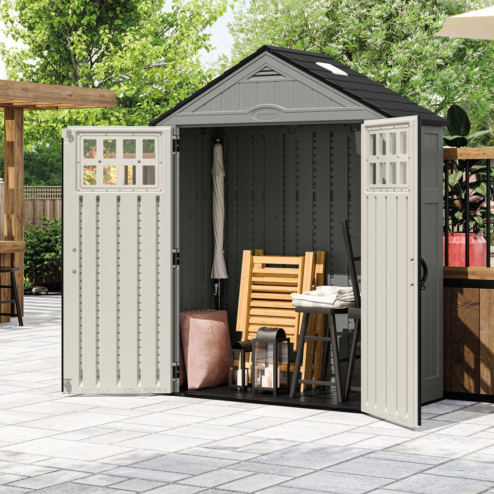 Suncast Everett 6 x 3ft Apex Storage Shed Image 3