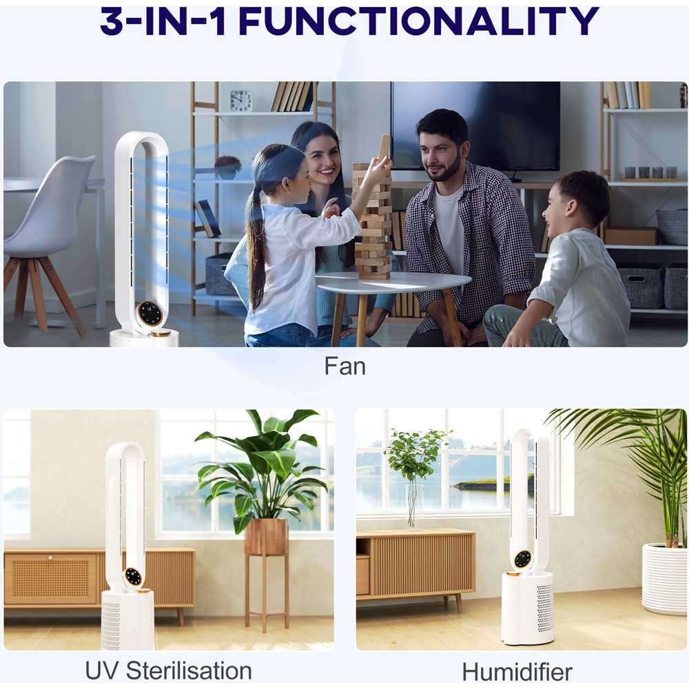 Portland Bladeless Oscillation Tower Fan 38 inch Image 8