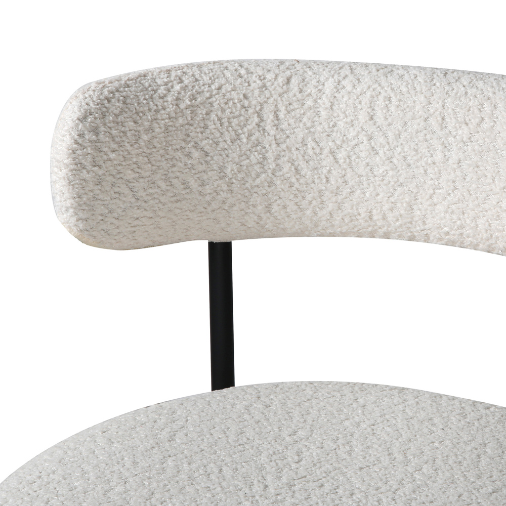 Lulu Set of 2 Cream Boucle Dining Chair Image 7
