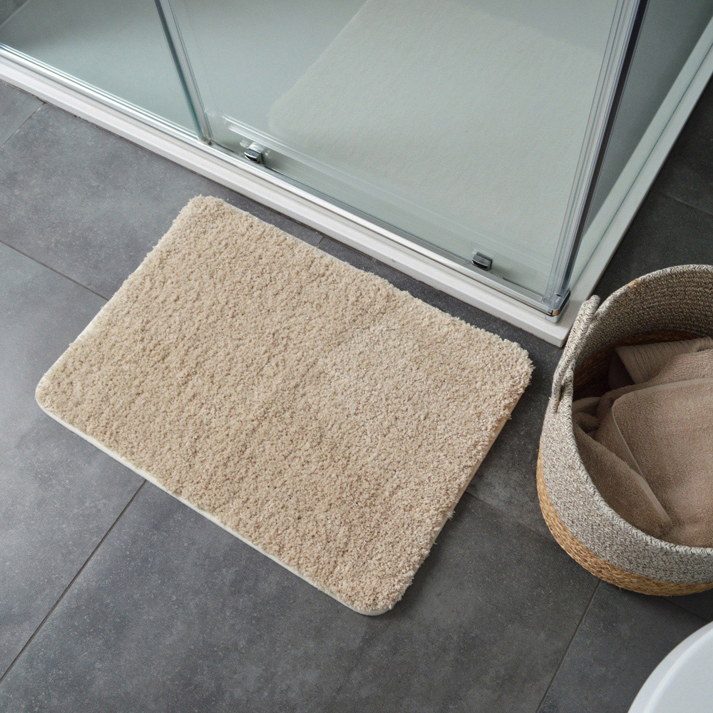 Allure Bath Fashions Sparkle Bling Beige Non Slip Bath Mat 40 x 60cm Image 2