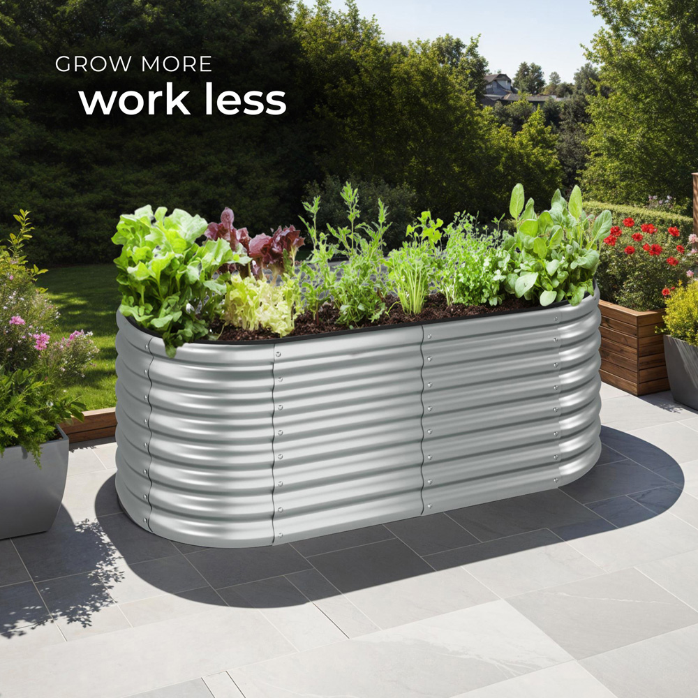 tectake Galvanised Raised Bed 804L Image 3