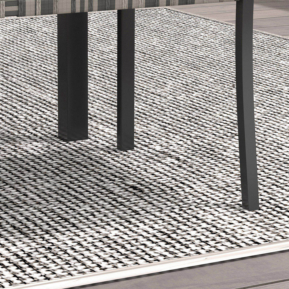 Outsunny Rattan 4 Seater Dining Set Mixed Grey Image 3