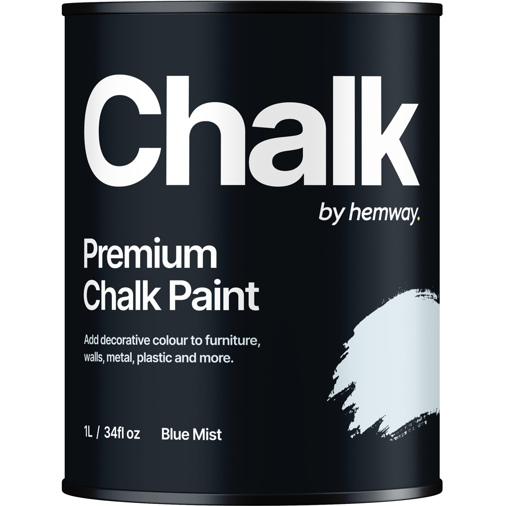 Hemway Blue Mist Furniture and Walls Matt Chalk Paint 1L Image 2