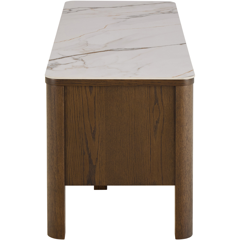 Florence Southampton 2 Door 2 Shelf Ceramic Cream TV Unit Image 4