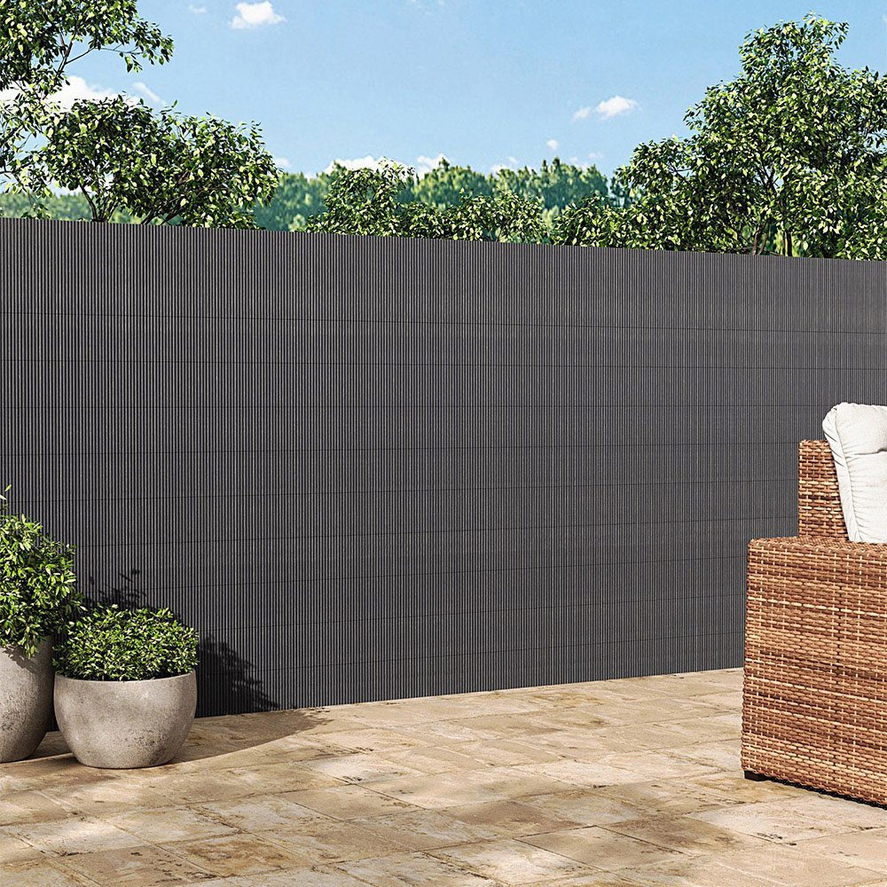 Living and Home 3.9 x 9.8ft Dark Grey Waterproof UV-Resistant Privacy Fence Image 1