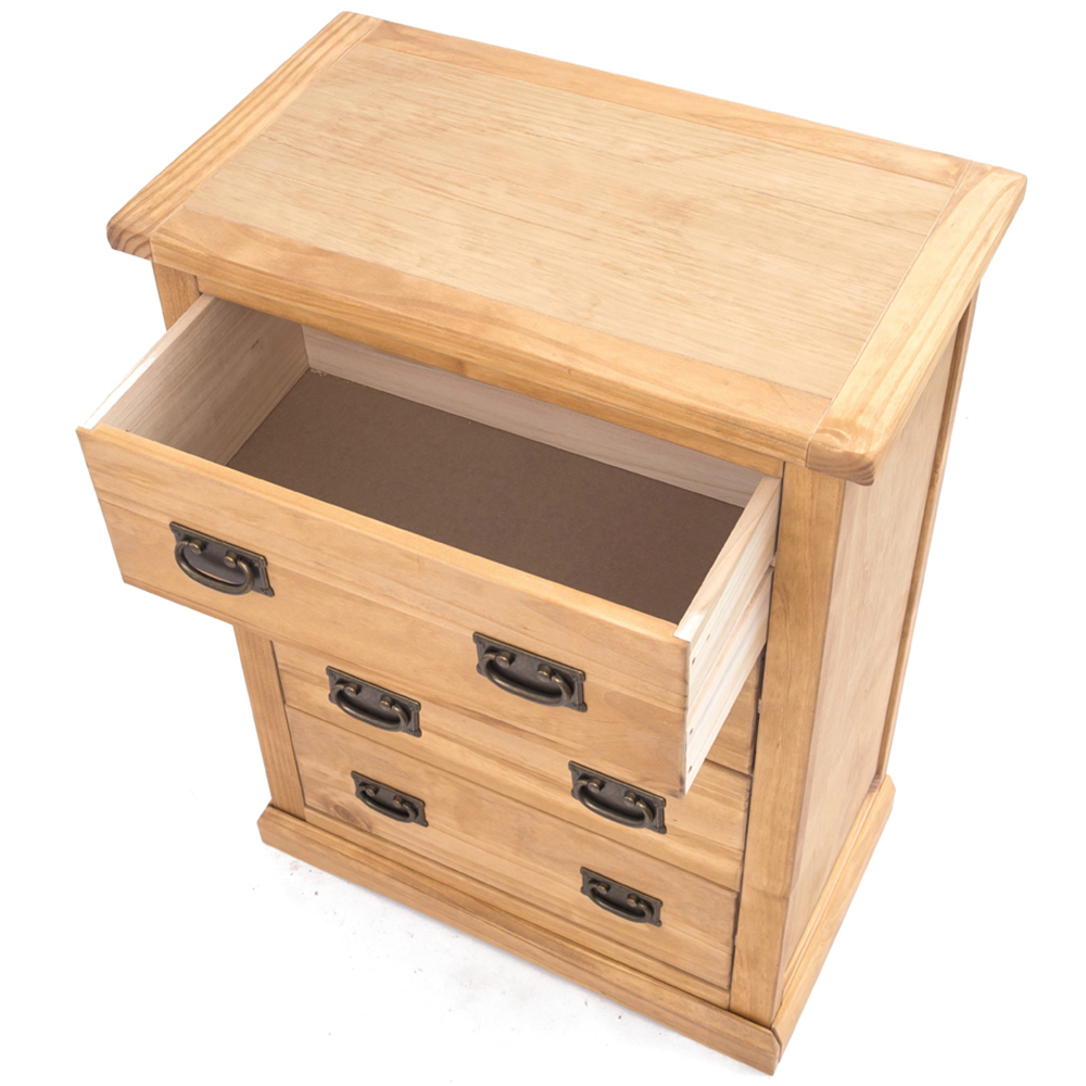 Cabinet Bits Lucca 4 Drawer Antique Wax Brass Drop Handle Chest of Drawers Image 5