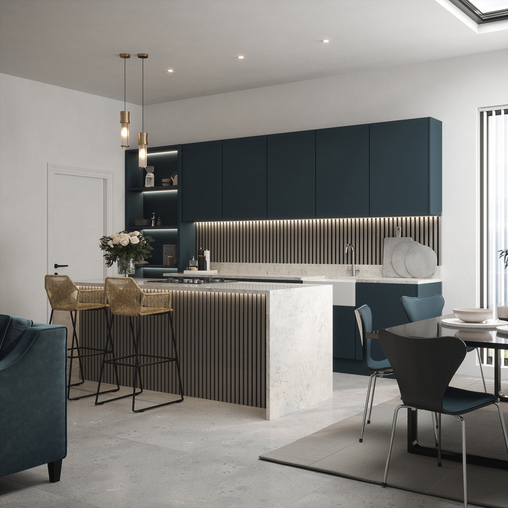 Tuscan Misty Grey PVC Wrapped Acoustic Wall Panel 240 x 60.8cm Image 8