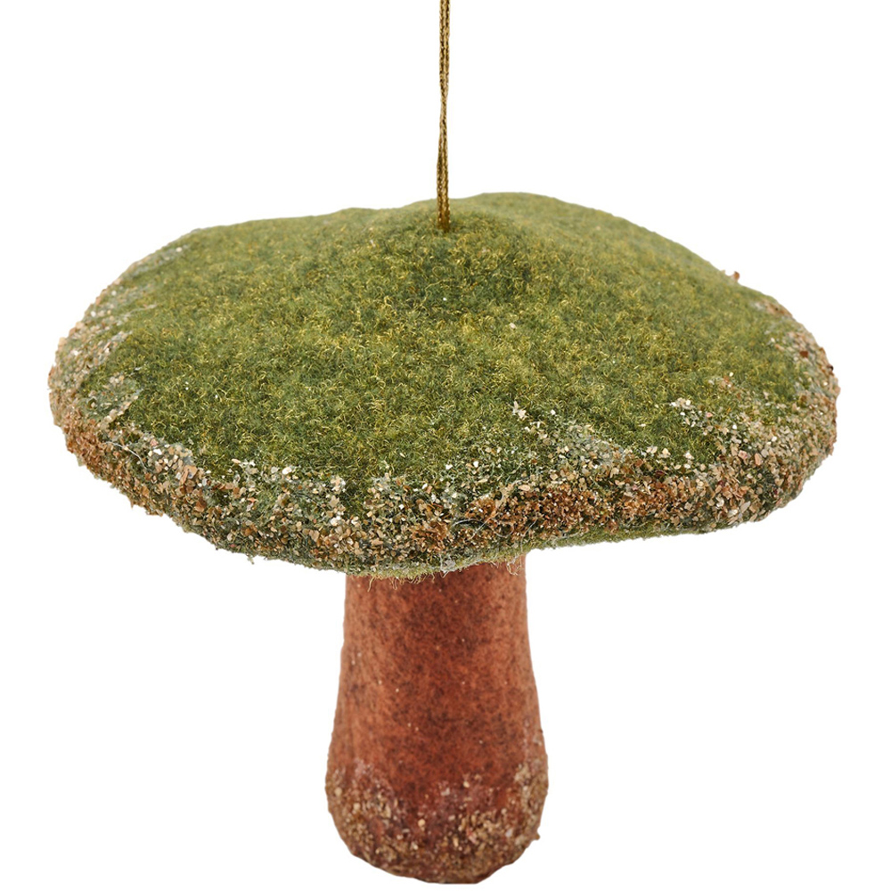 The Christmas Gift Co Flat Top Mushroom Hanging Tree Decoration Image 2