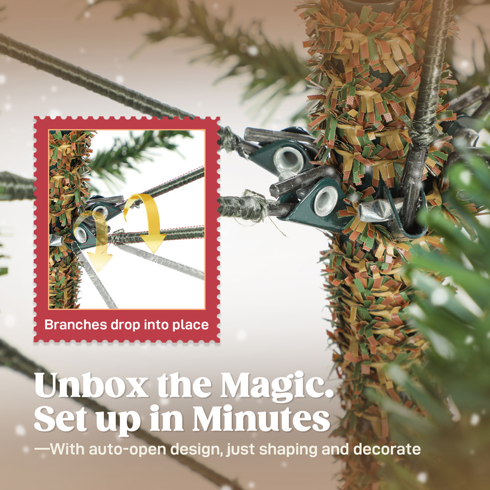 Everglow Full Spruce Artificial Christmas Tree 6ft Image 6