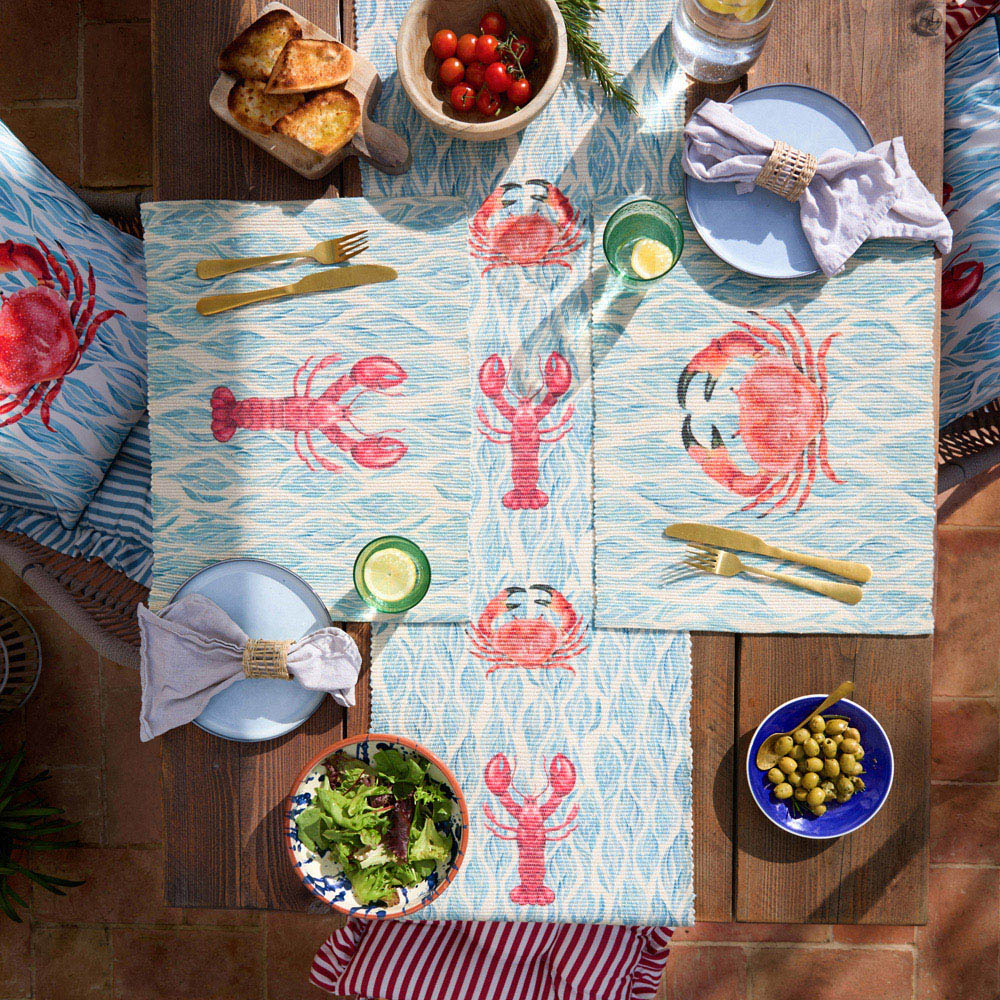 Wylder Blue Abersoch Table Runner 180 x 35cm Image 6