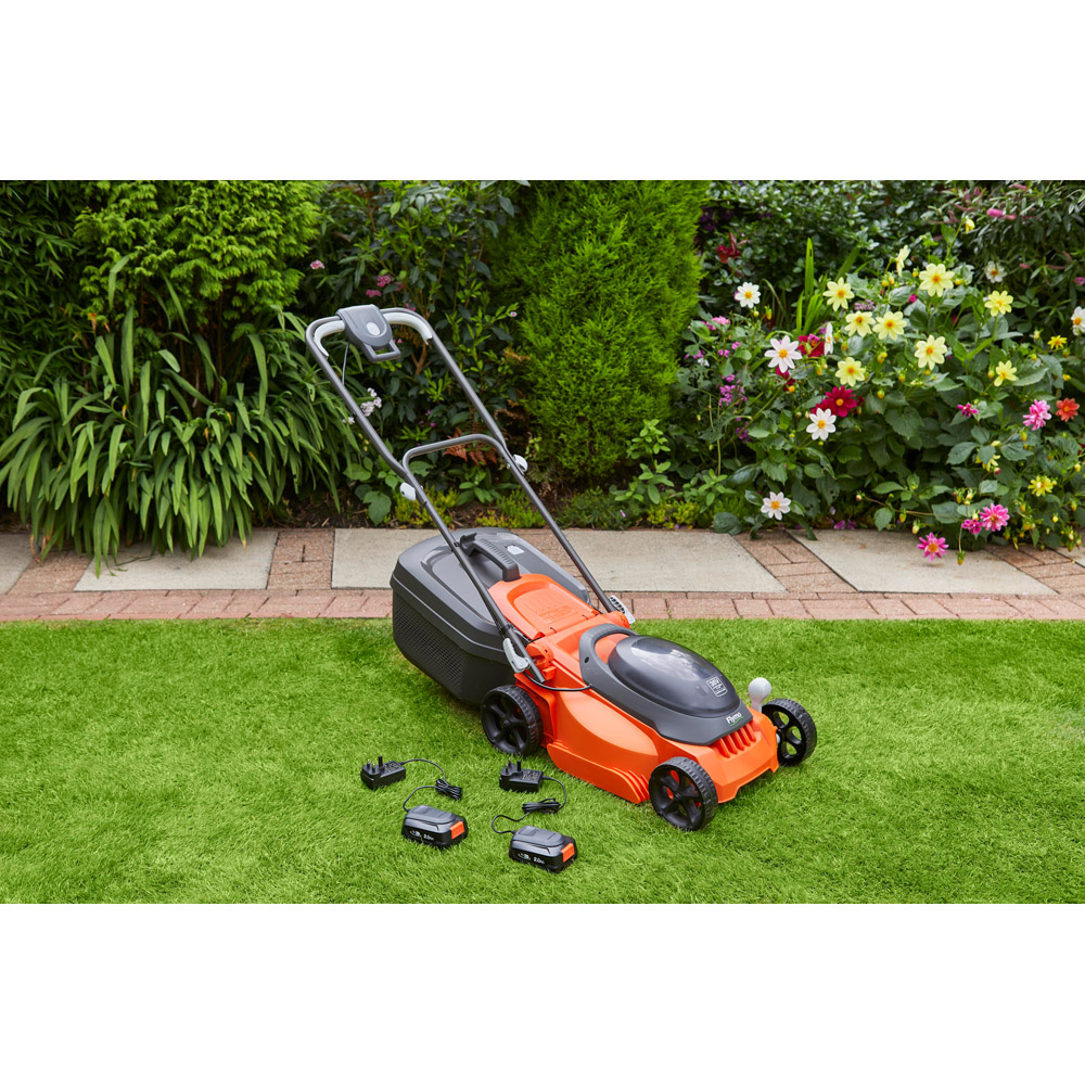 Flymo EasiStore FES340R18X2K2 36V 34cm Rotary Cordless Electric Lawn Mower with 2 x 18V Battery Image 8