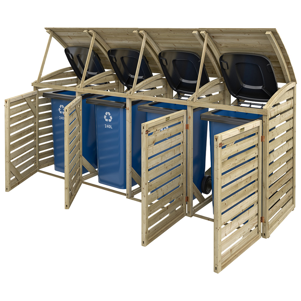 Rowlinson Quadruple Bin Storage Unit Image 3