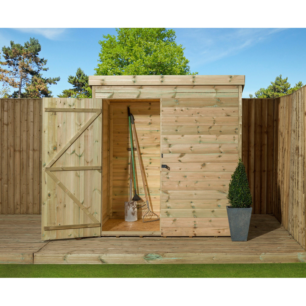 Empire Sheds 1000 7 x 7ft Door Tongue and Groove Pent Garden Shed Image 2