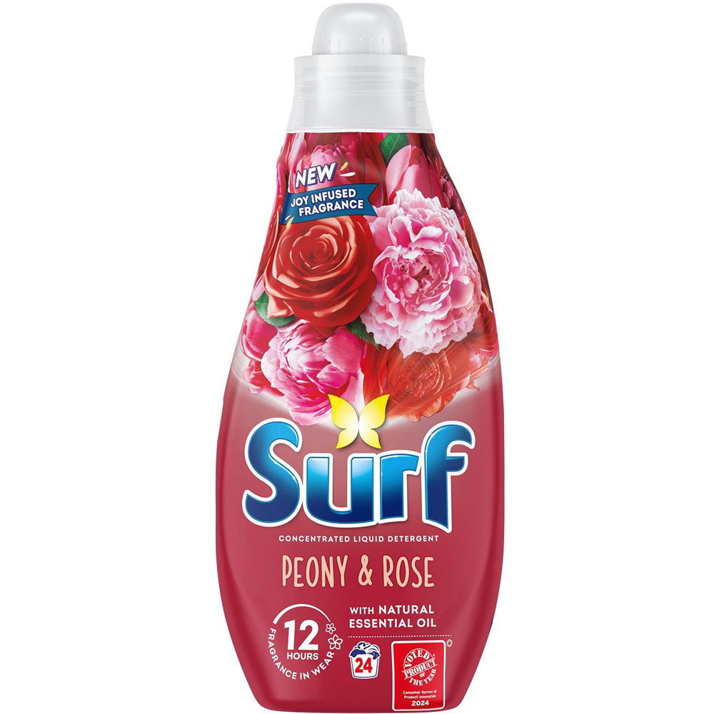 Surf Peony and Rose Laundry Detergent 24 Washes 650ml 4 Pack Image 2