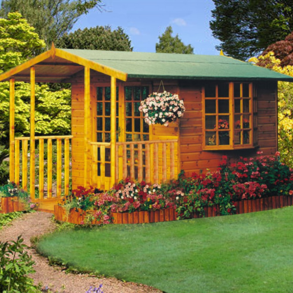 Shire Fleur De Lys 8 x 11ft Double Door Shiplap Apex Summerhouse Image 2