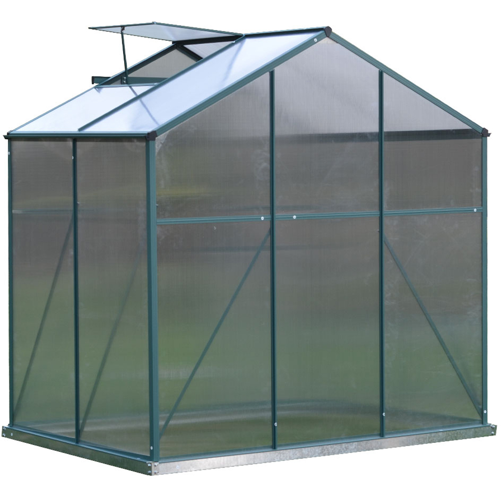 Living and Home Green Aluminium Frame 4 x 6ft Greenhouse Image 4