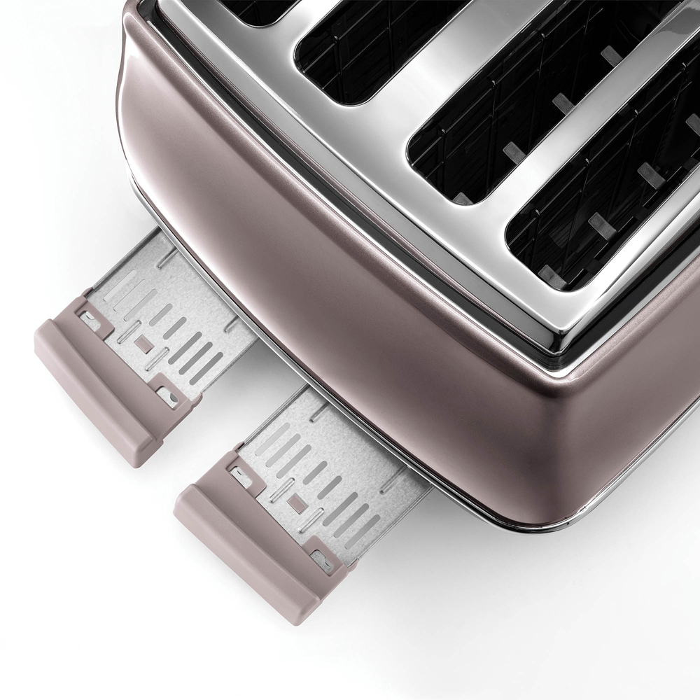 De'Longhi DL4308 Ice Pink Metallics 4 Slice Toaster Image 5