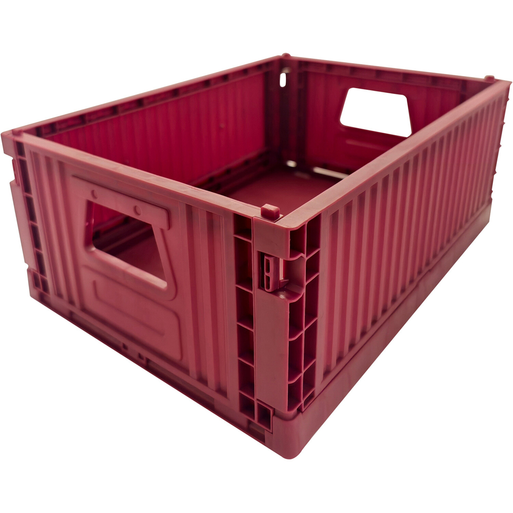 Pack of 3 Ribbed Folding Crates Image 2