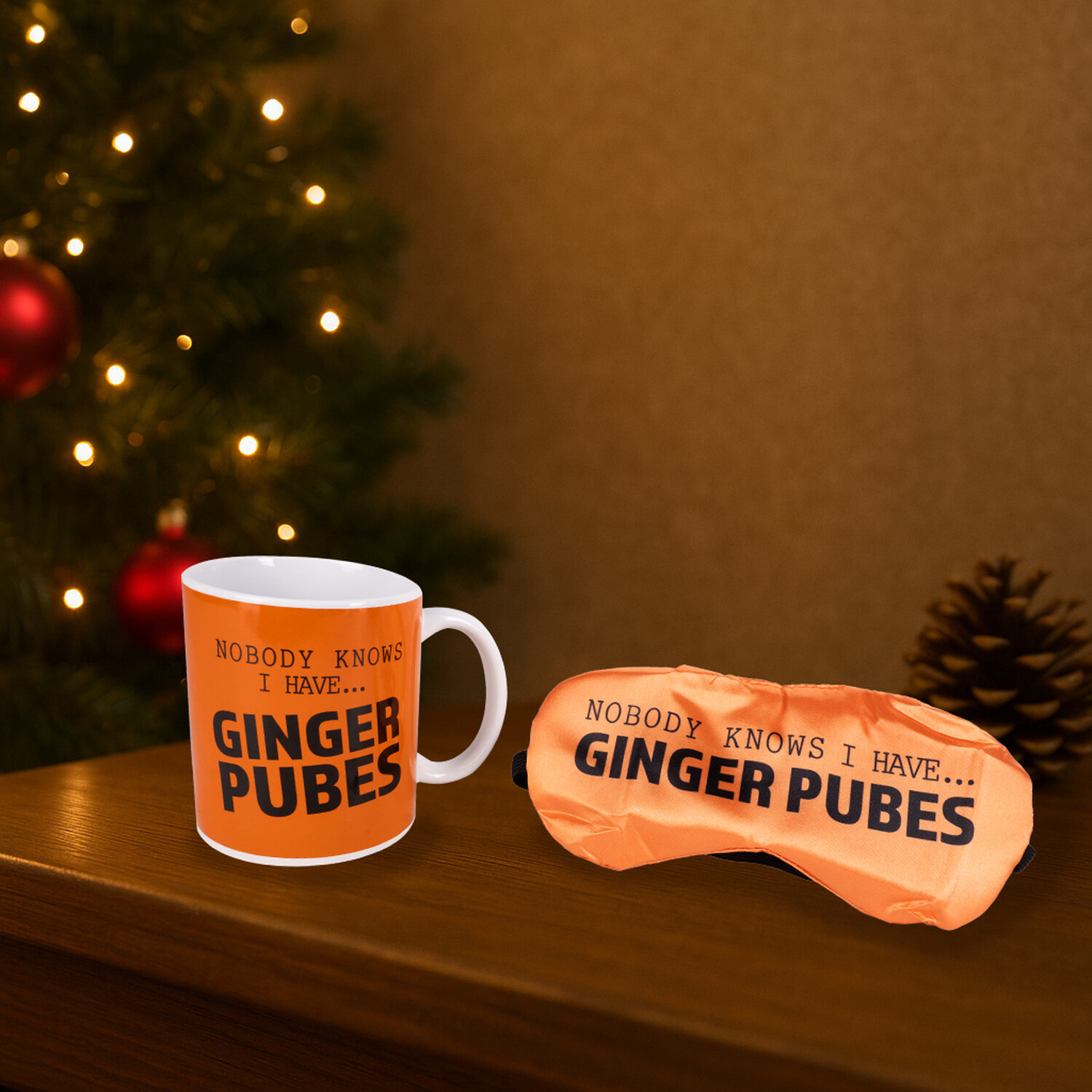 Nobody Knows I Have Ginger Pubes Eyemask and Mug Gift Set Orange Image 4