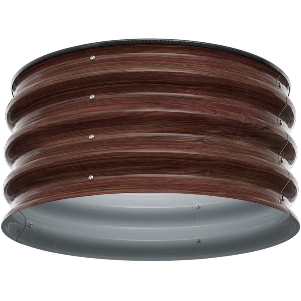 Living and Home Brown Round Metal Raised Garden Bed with Open Bottom 60 x 30cm Image 7