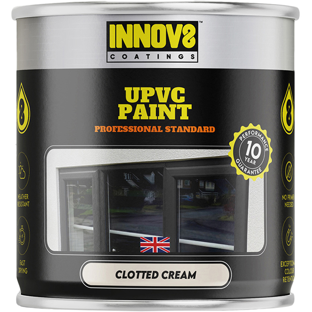 Innov8 Coatings Clotted Cream Satin Finish uPVC Paint 750ml Image 2