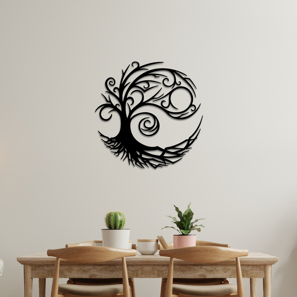 Decortie Tree of Life Silhouette Metal Wall Decor Image 2