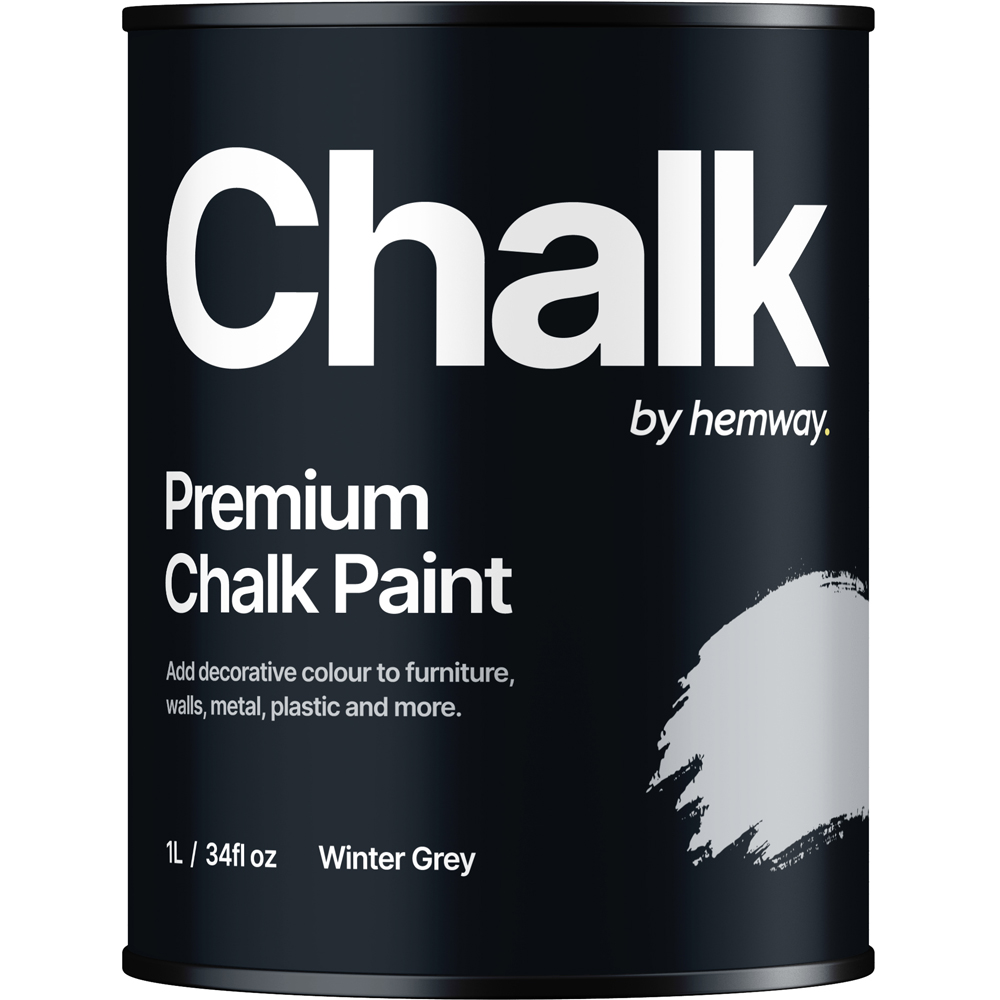 Hemway Winter Grey Furniture and Walls Matt Chalk Paint 1L Image 2