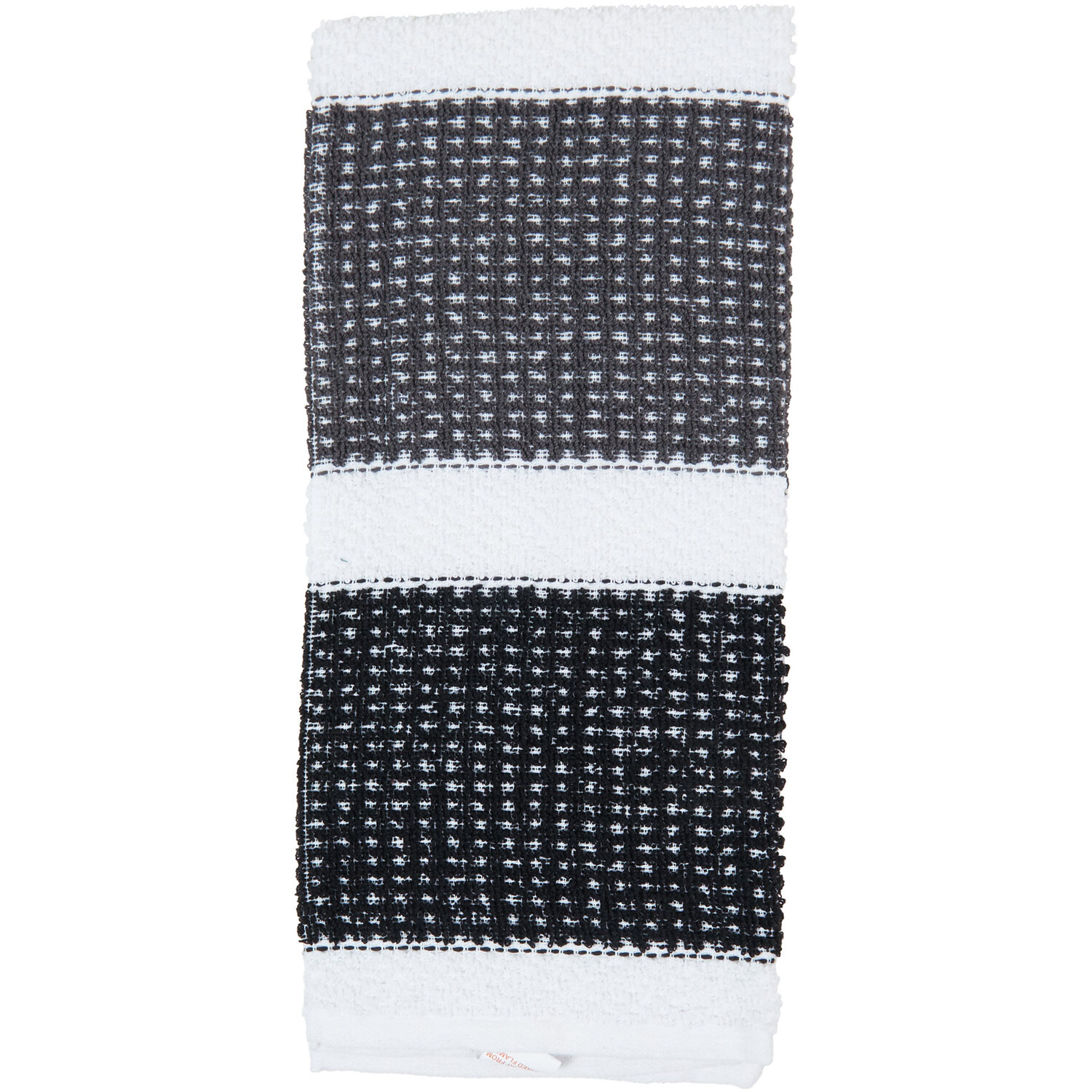 Pack of 3 Grey and White Tea Towels - Grey & White Image 3